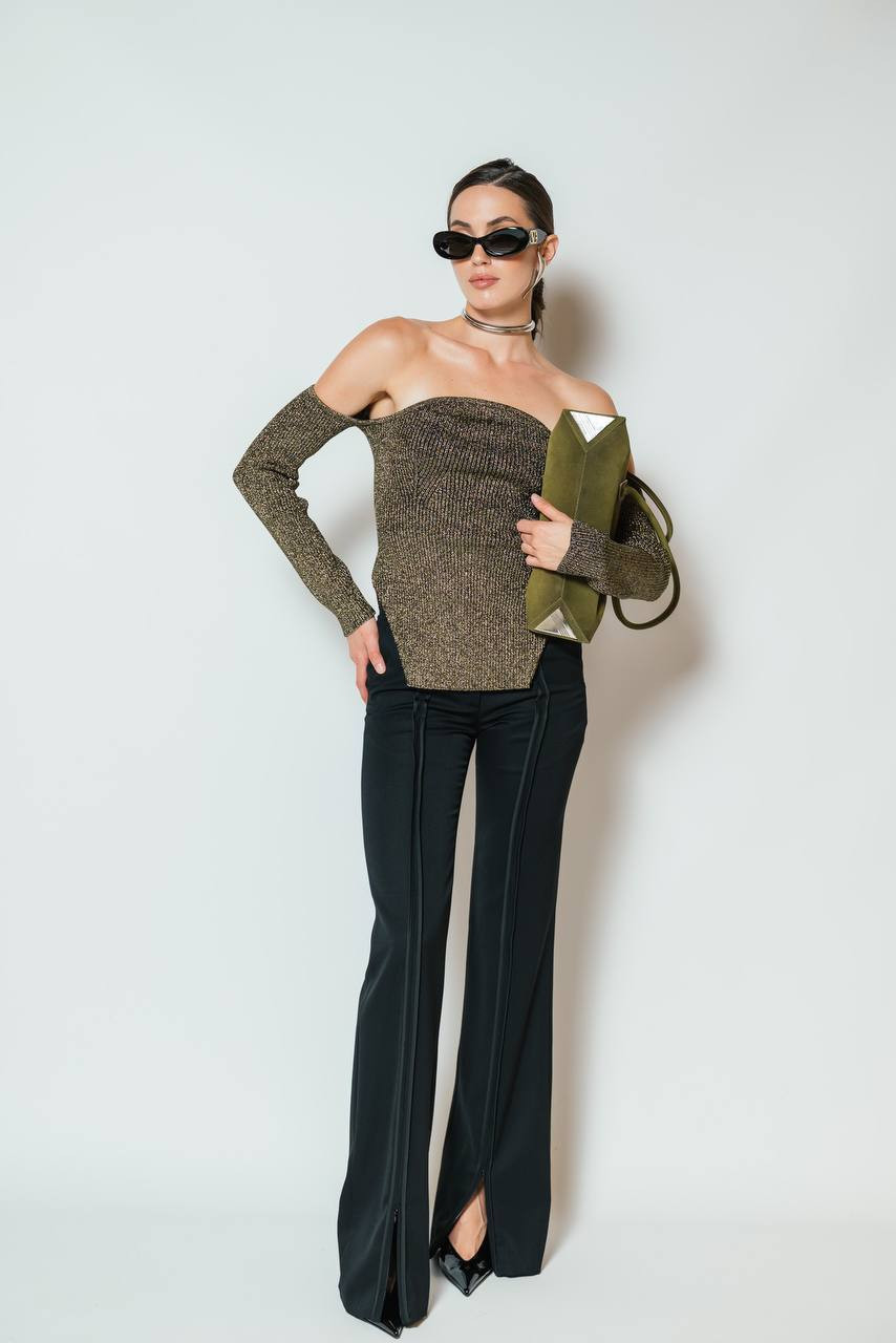 

Maria jumper with lurex Khaite, Golden