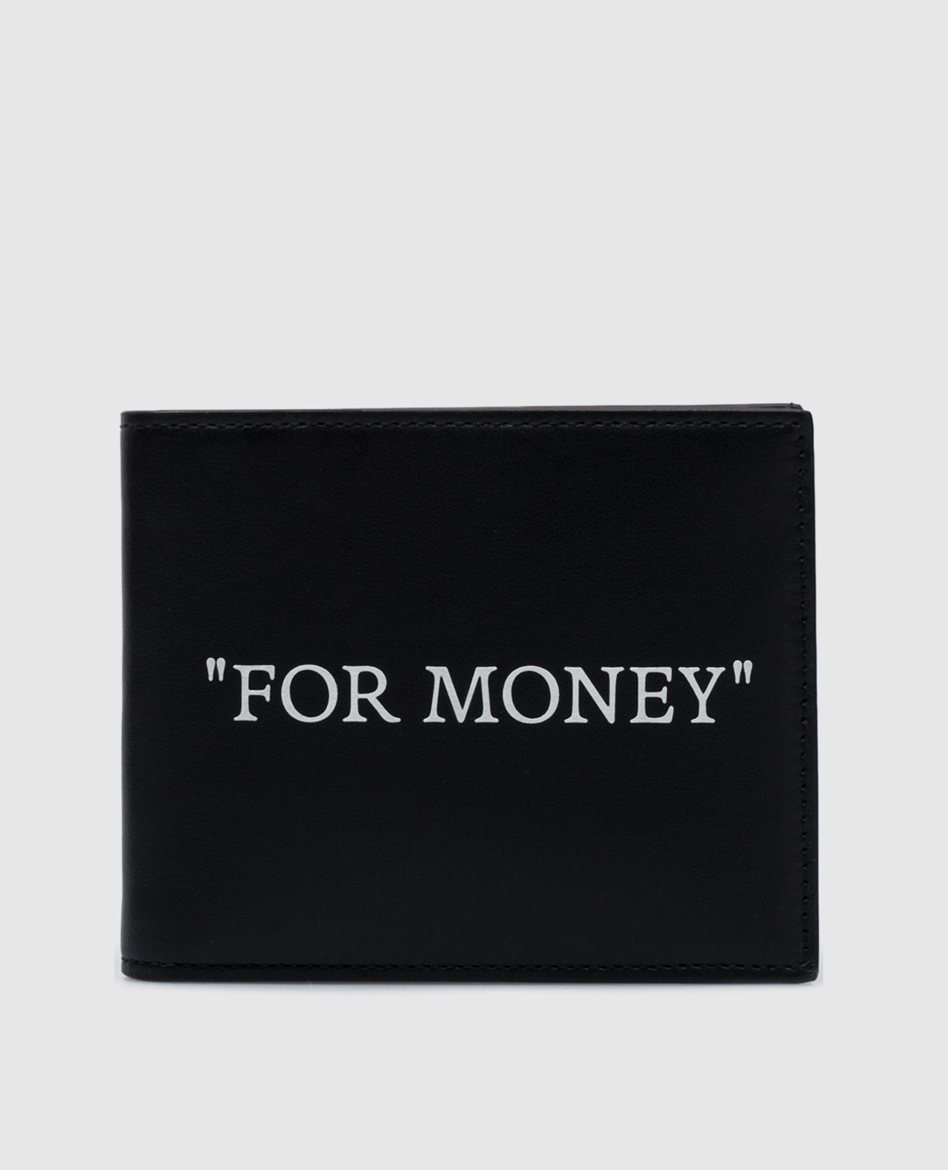 

Black leather purse with contrasting print Off-White