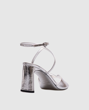 Jimmy Choo Karli silver leather sandals KARLI75BYK