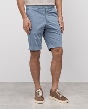 Enrico Mandelli Blue shorts with lapels 0SHORT5653