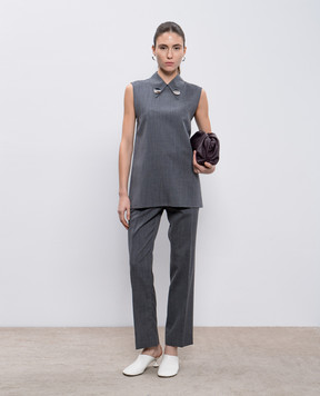 Jil Sander Gray wool chinos J02KA0303J40171