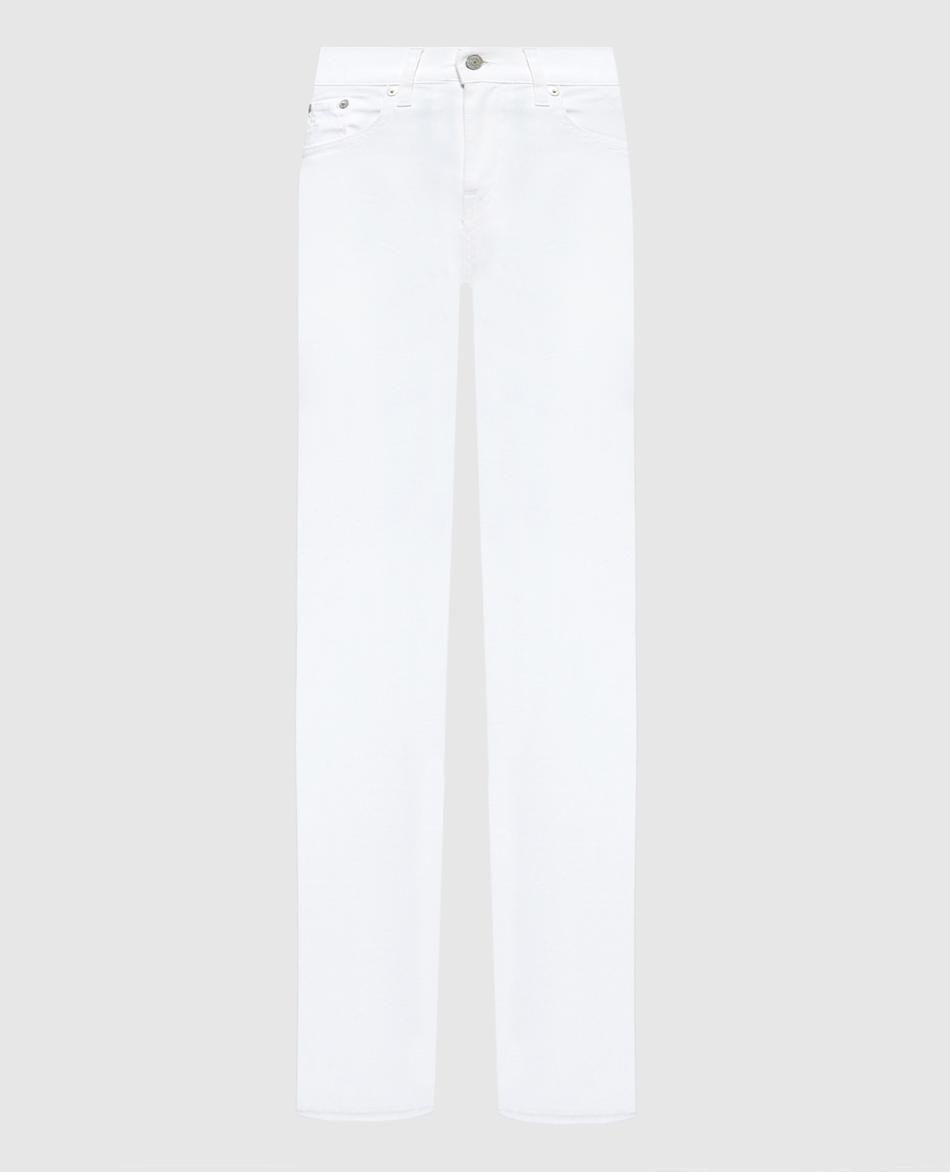 

White flared jeans with monogram embroidery Ralph Lauren