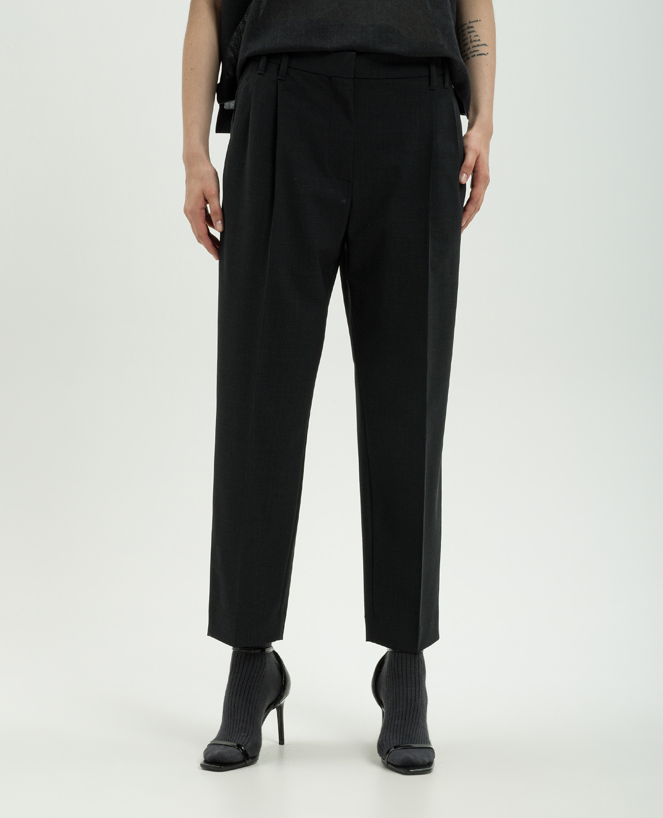 Black pants with wool Brunello Cucinelli 3
