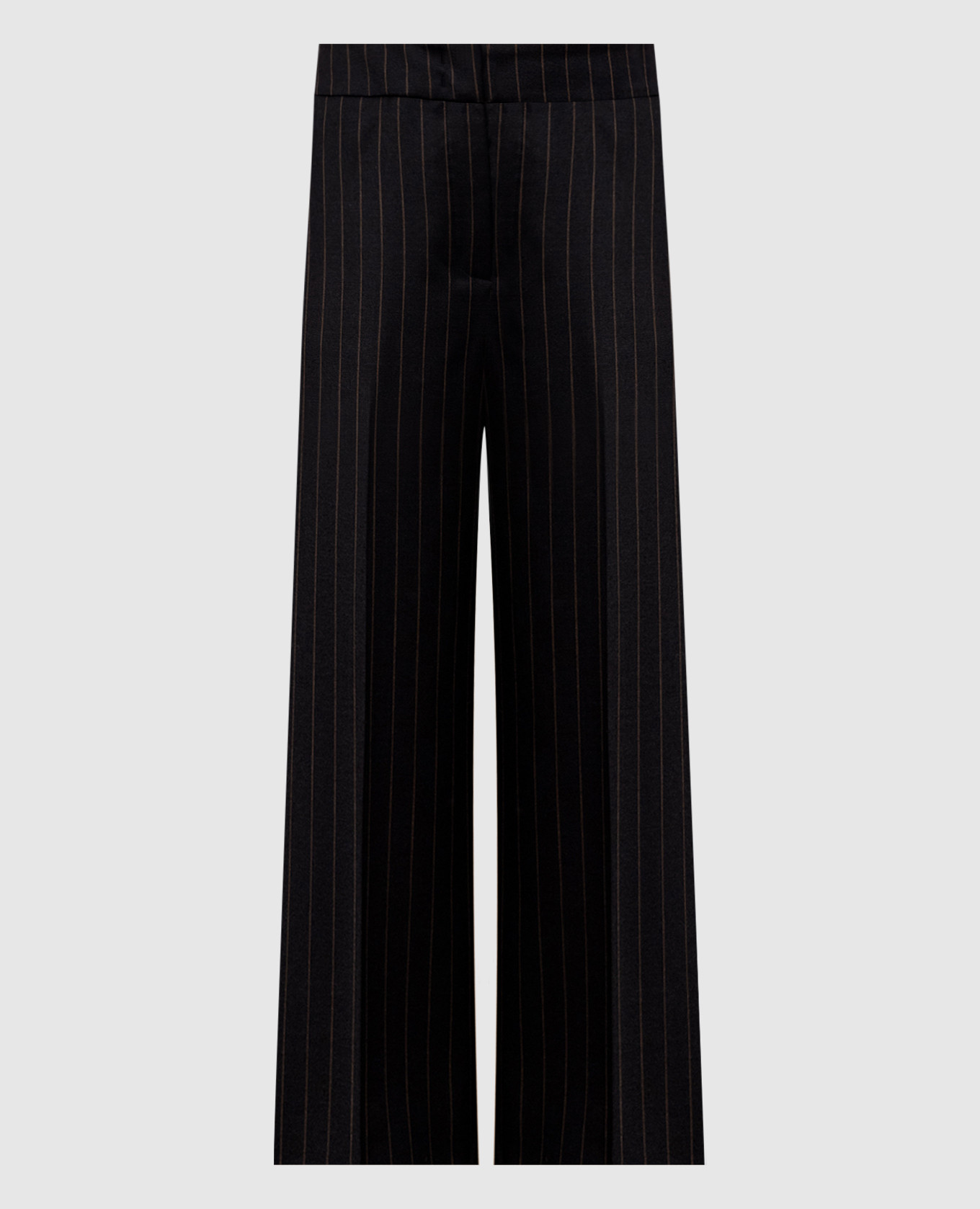 Gray striped wool pants