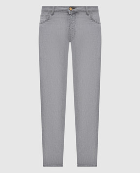 Stefano Ricci Grey jeans with logo MST51B2110T01299