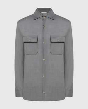 Marco Pescarolo Gray shirt NEXT made of wool and silk NEXT4922