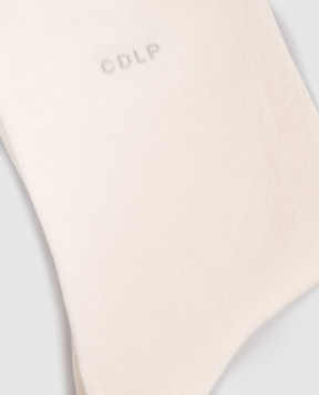 CDLP White socks with logo MSO006012001