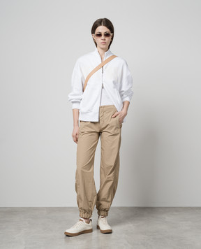 MooRER White ROSETTA sports jacket with logo embroidery ROSETTASFT