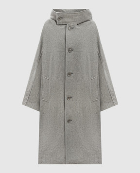 Y`S Yamamoto Gray coat made of wool YBC01125