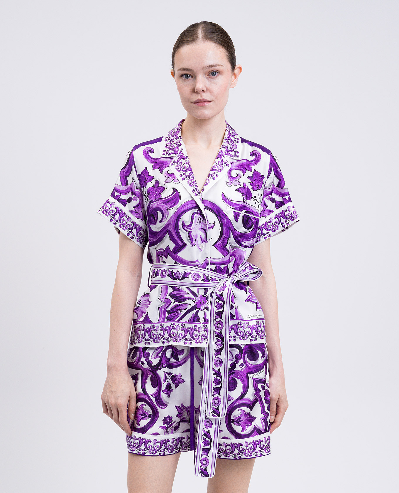 White printed silk blouse Dolce&Gabbana 3