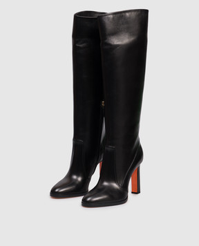Santoni Black leather boots WSAV71129HI2NHPE
