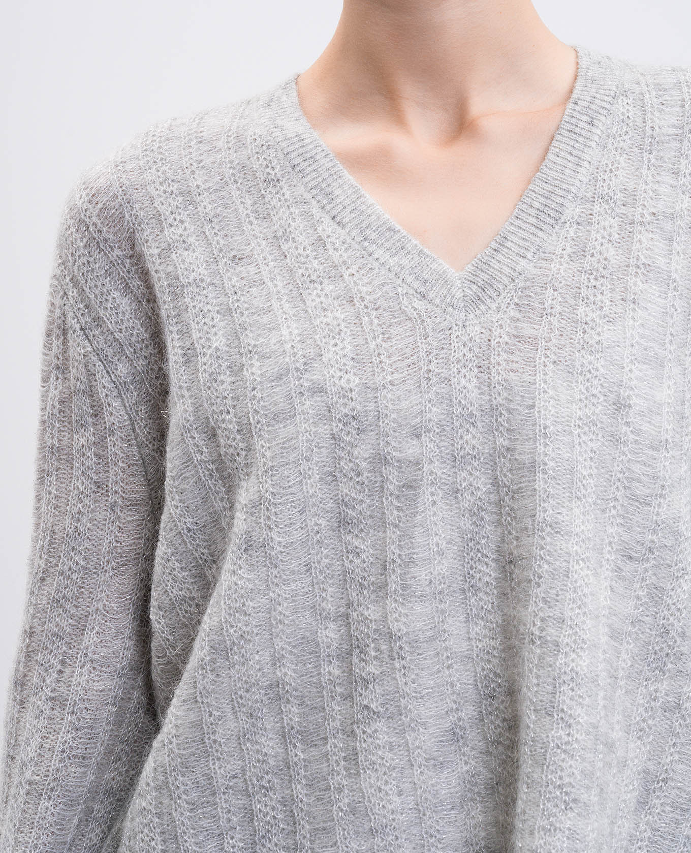 

Gray pullover with wool Twinset, Grey