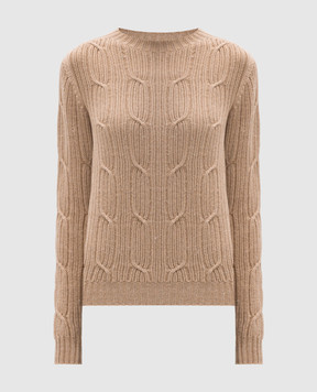 Peserico Beige wool, silk and cashmere jumper with lurex S99602F0709095