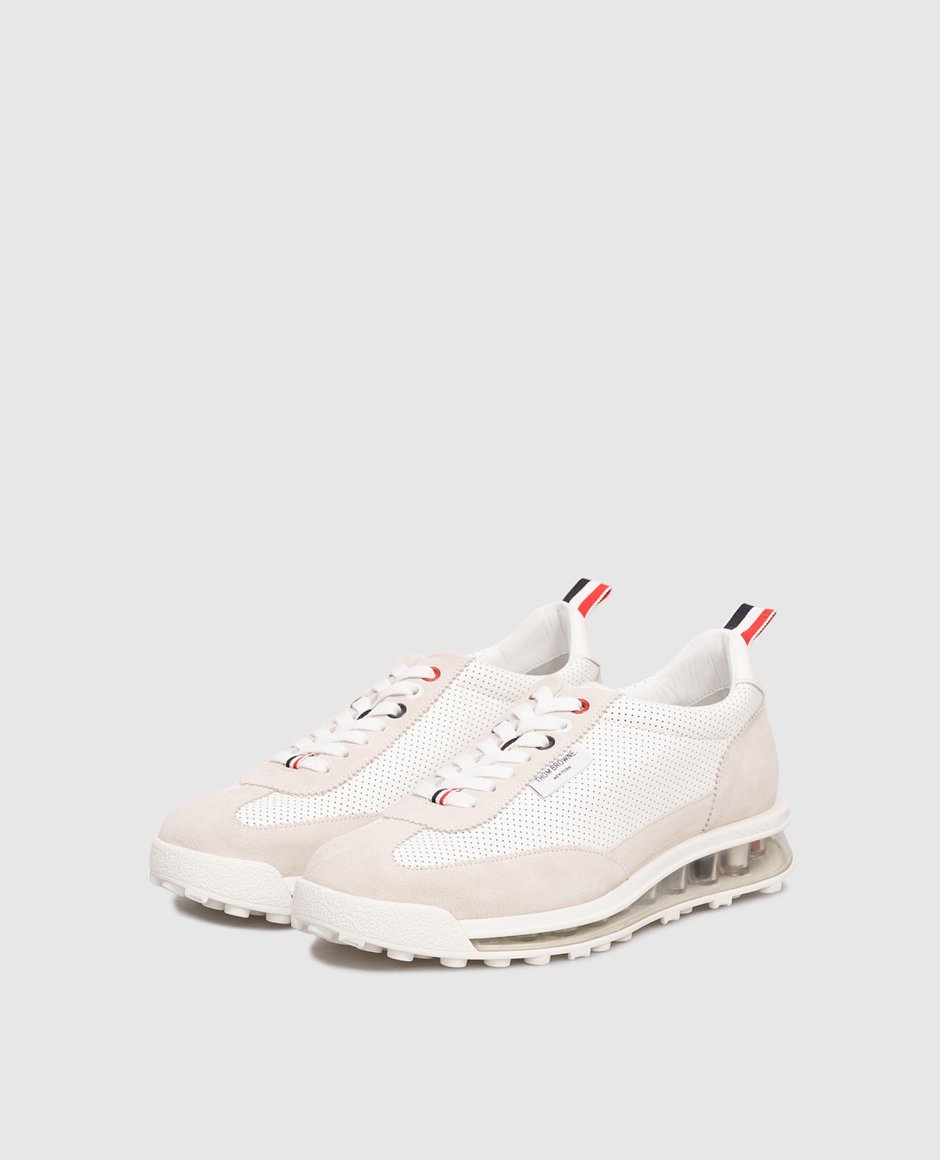 

White leather RUNNER sneakers Thom Browne