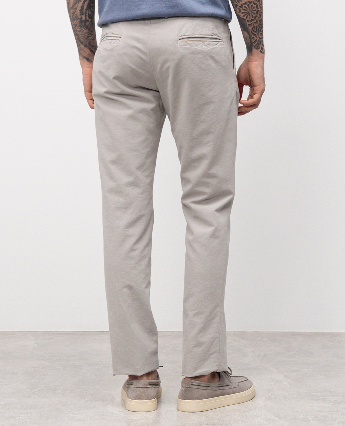 

Grey pants with logo embroidery Incotex