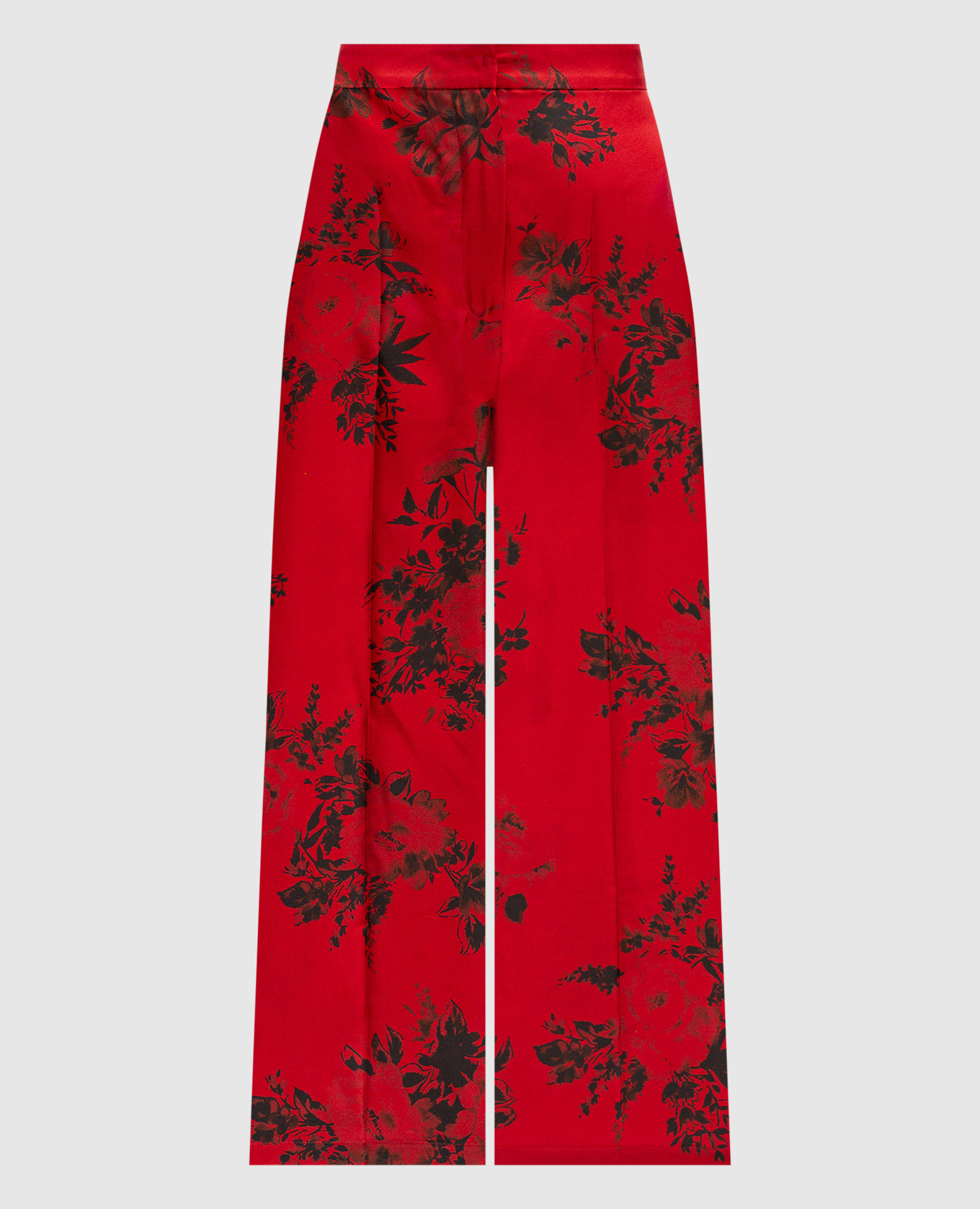 AMERIGO red silk pants with floral print Max Mara