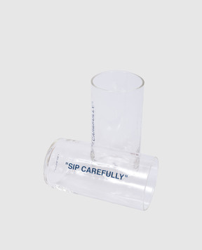 Off-White A set of glasses with an inscription OHZL103T24GLA001