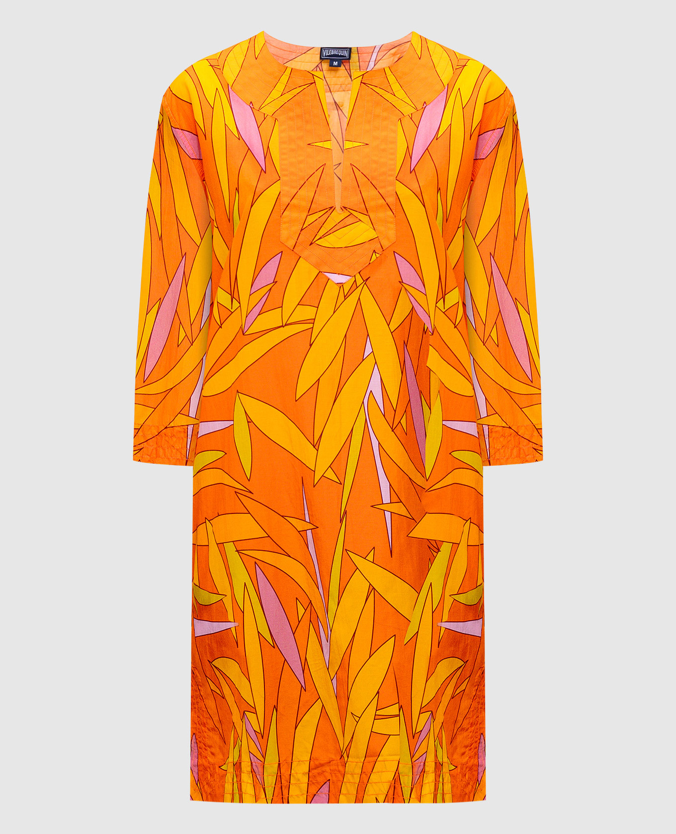 

Orange dress with printed silk Vilebrequin