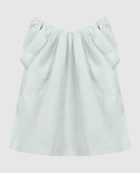 CO Blue linen top bustier 2456BCLS