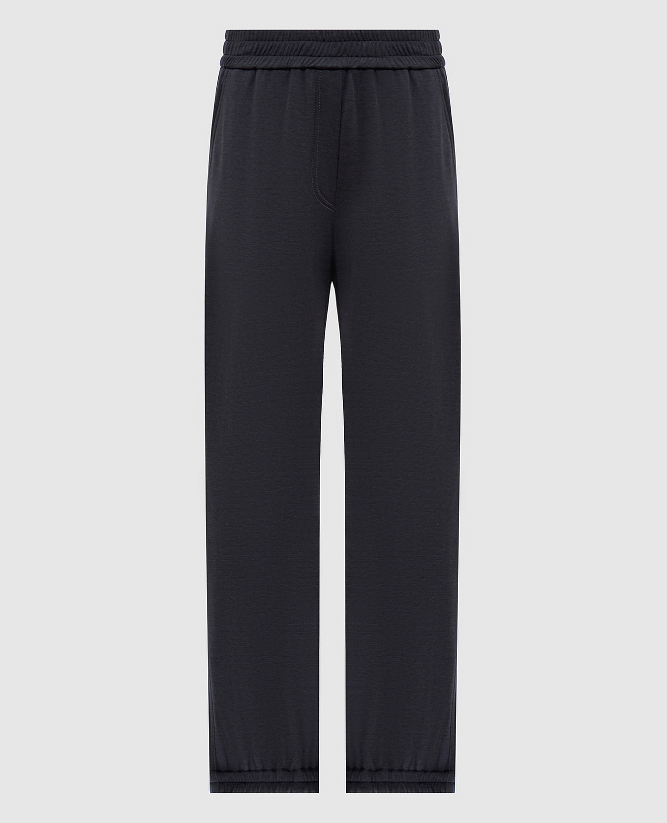 

Gray silk joggers with monil chain Brunello Cucinelli, Grey