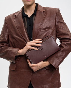 Magda Butrym Burgundy leather clutch Apolonia APOLONIABAG910525