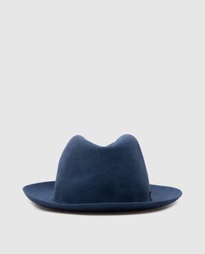 Borsalino Blue hat with logo 390330m