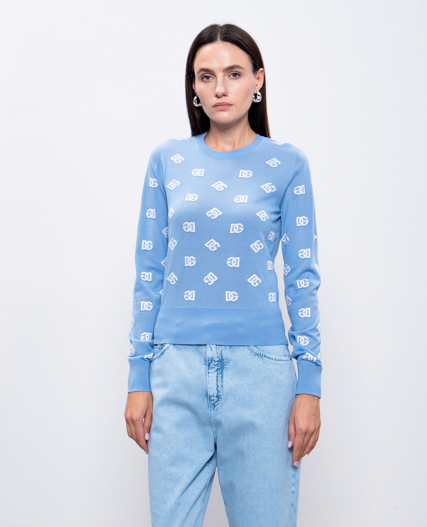 

Blue DG wool and silk jumper Dolce&Gabbana, Light blue