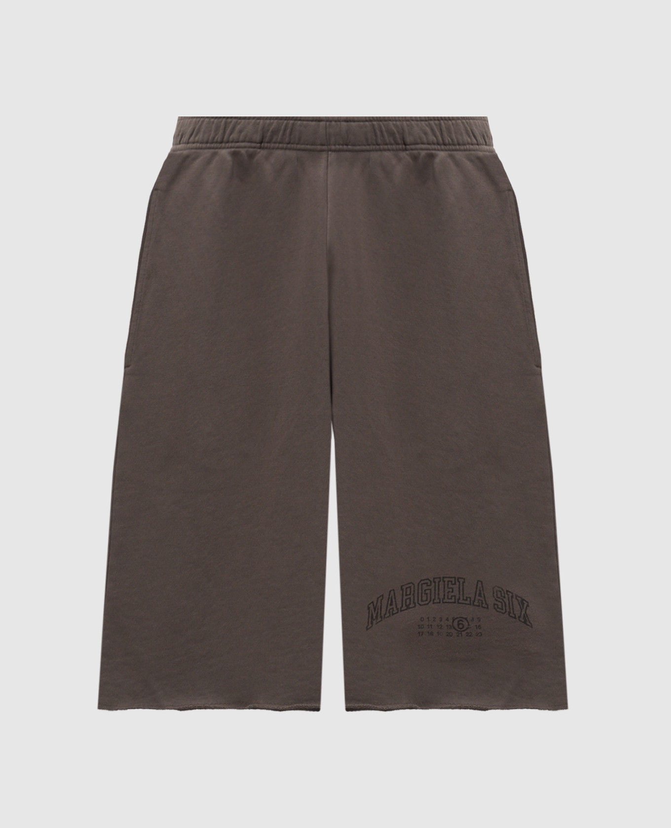 

Brown shorts with logo print Maison Margiela MM6