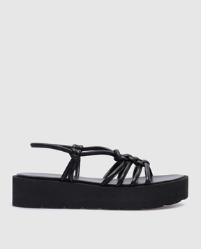 Gianvito Rossi Black leather sandals HEBE G3252205GOM