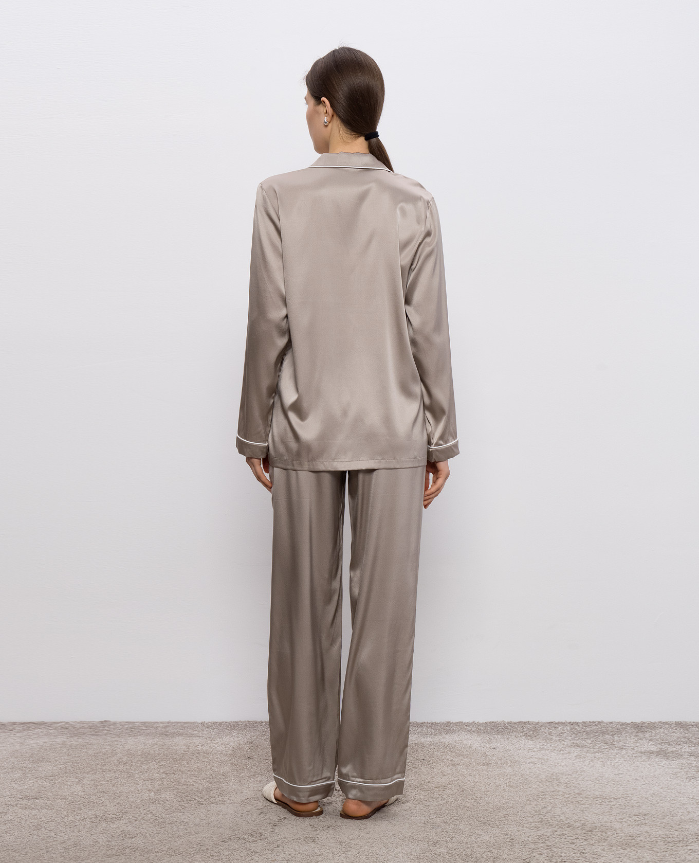 

Beige silk pajamas Dore & Rose