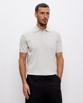 Brunello Cucinelli Grey melange polo M29800125