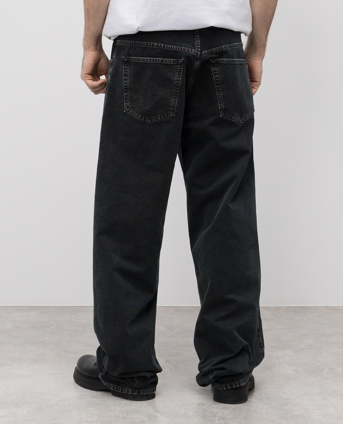 

Grey jeans with logo patch Maison Margiela MM6
