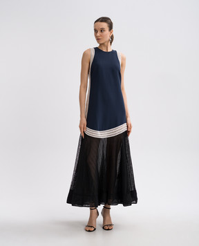 Simkhai Zakaria blue dress with lace 1251039L