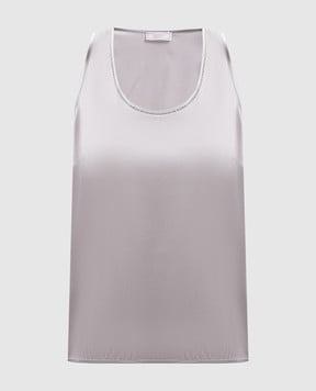 Peserico Gray silk top S0898102372