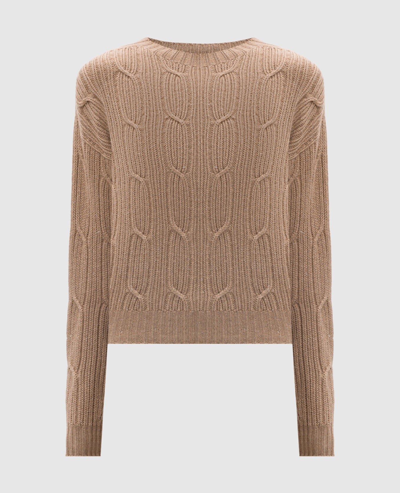 

Beige wool, silk and cashmere jumper with a textured pattern Peserico