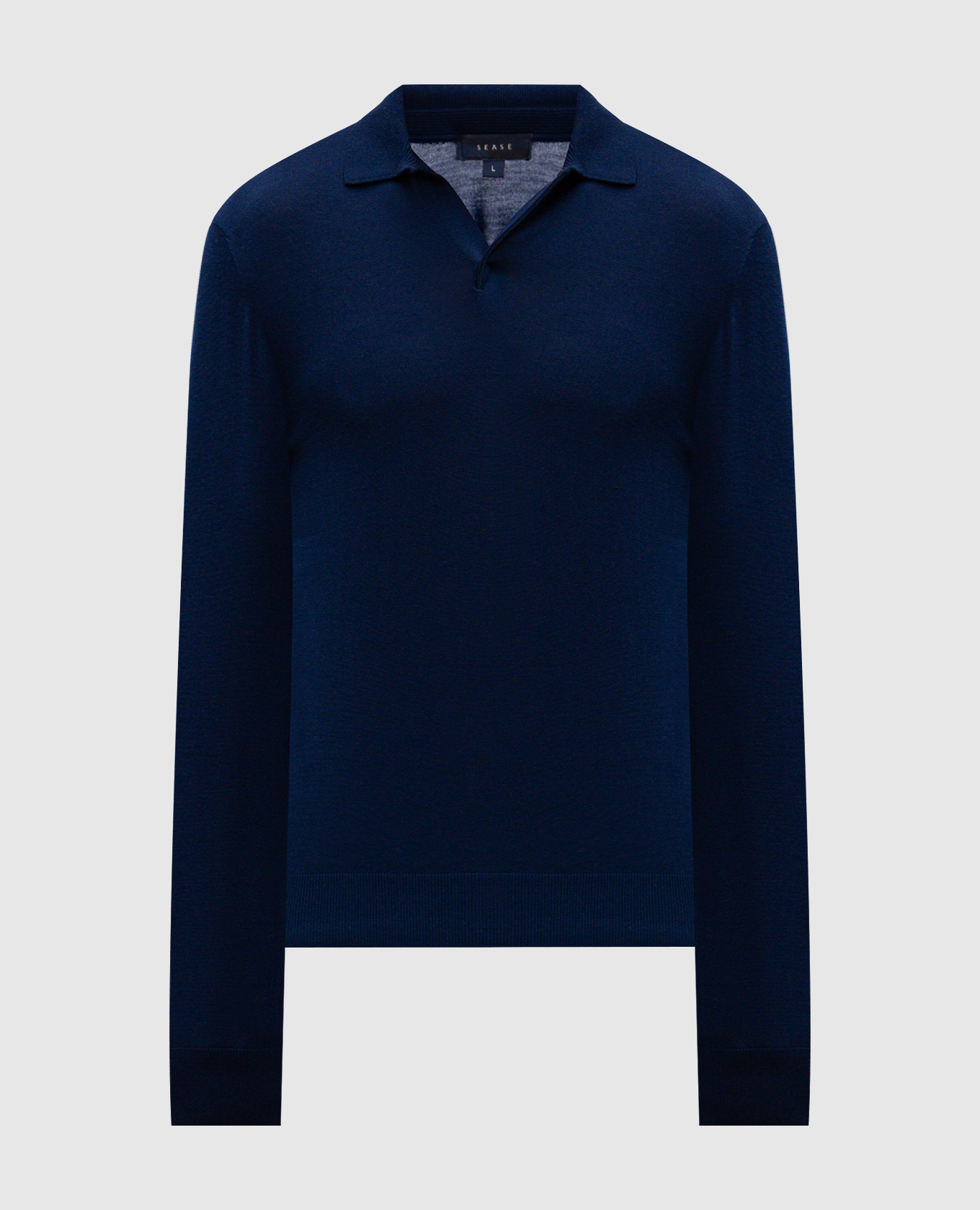 Blue Lasca wool polo shirt