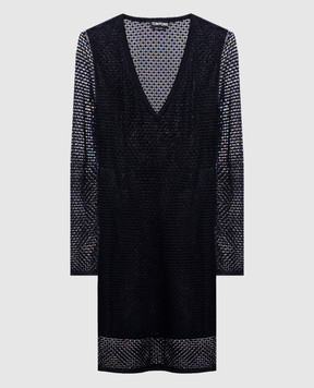 Tom Ford Black openwork silk dress ACK602YAX822