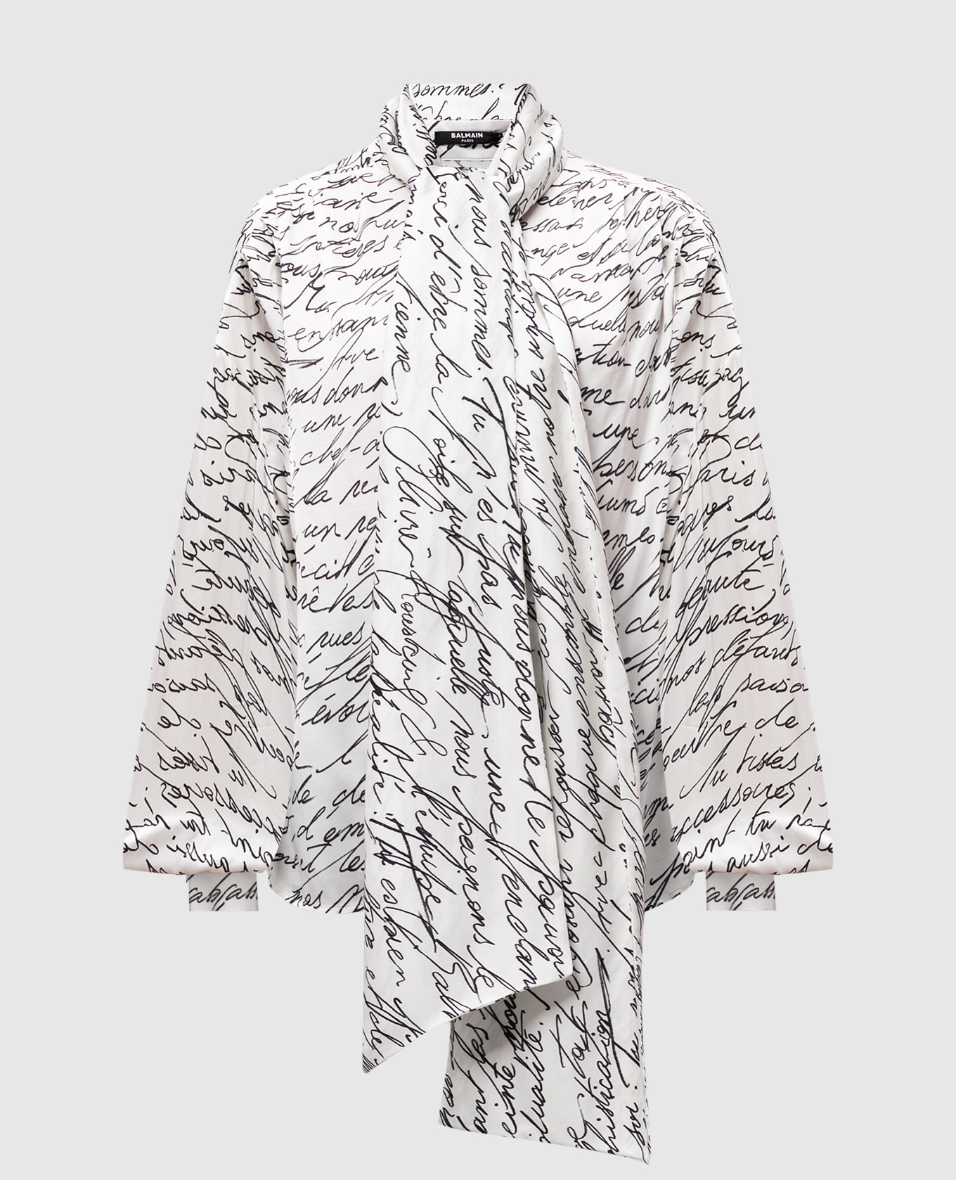 White blouse with Love Letter print Balmain