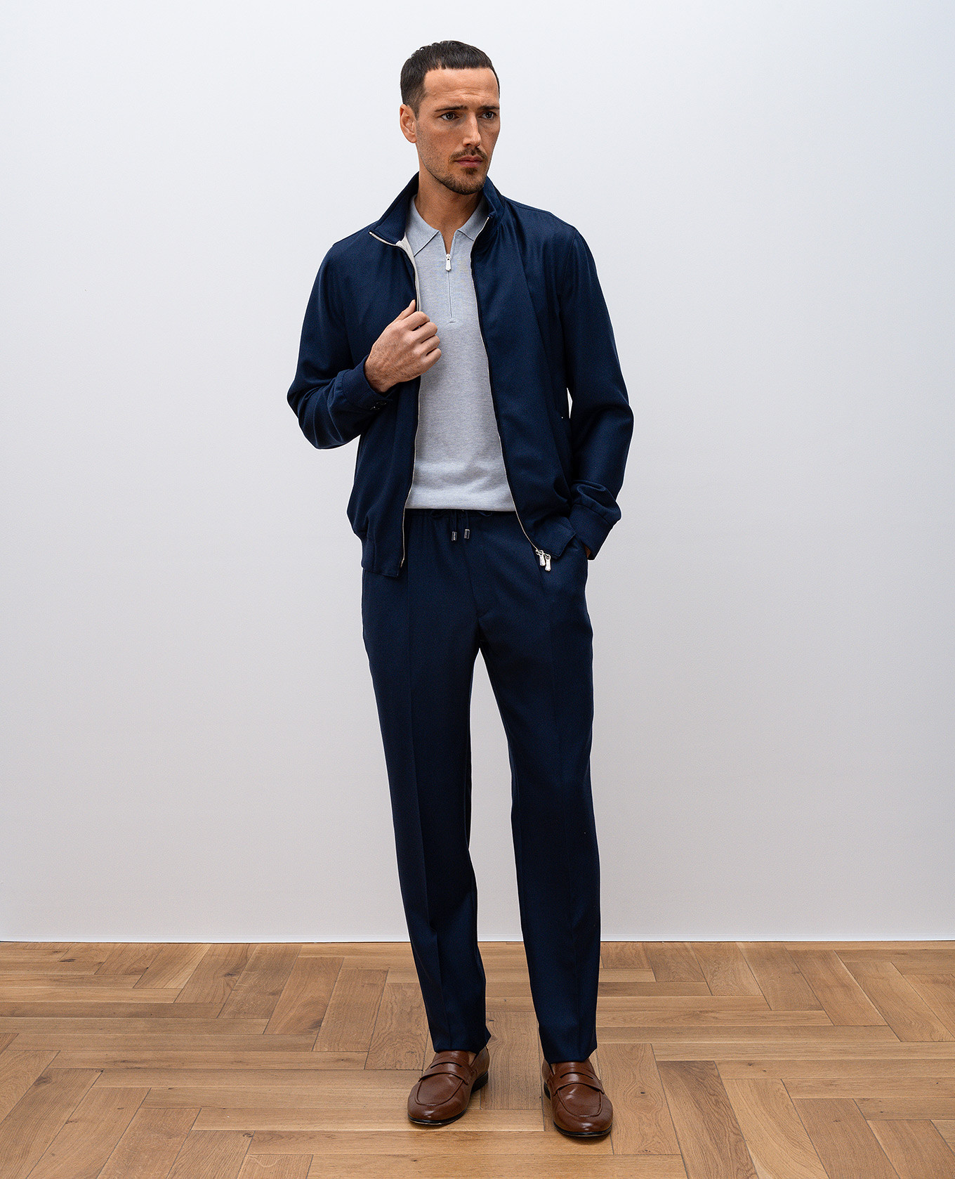 

Blue cashmere pants Enrico Mandelli