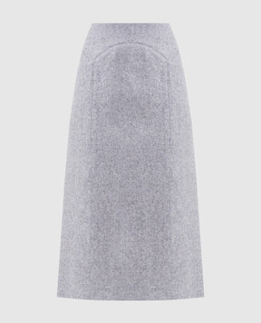 Ermanno Scervino Gray skirt with wool D472O306GVP