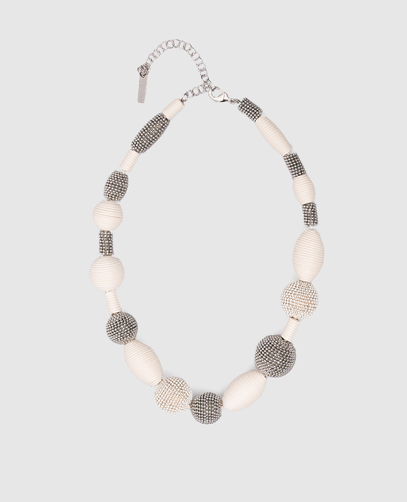 

White necklace with monil chain Peserico