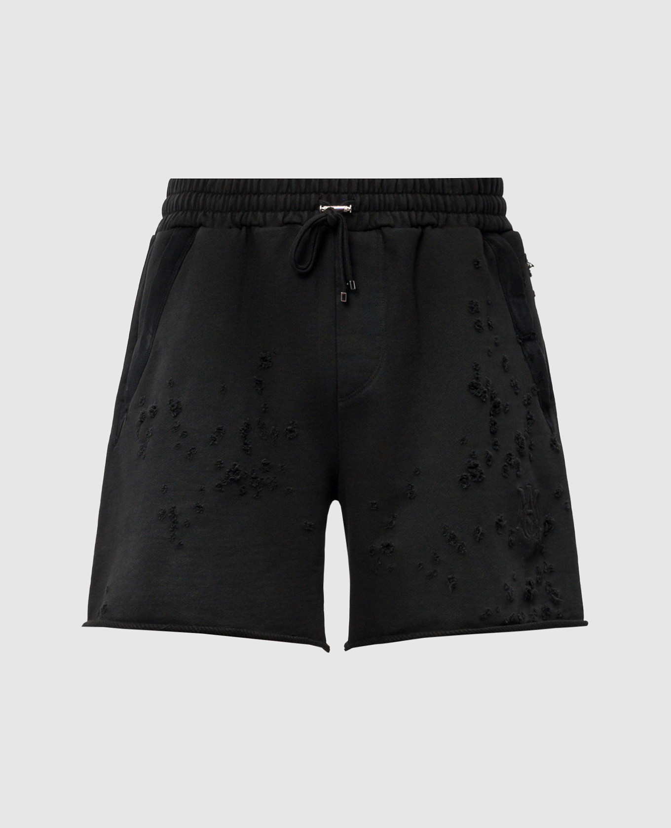 

Black SHOTGUN shorts with slits and logo AMIRI