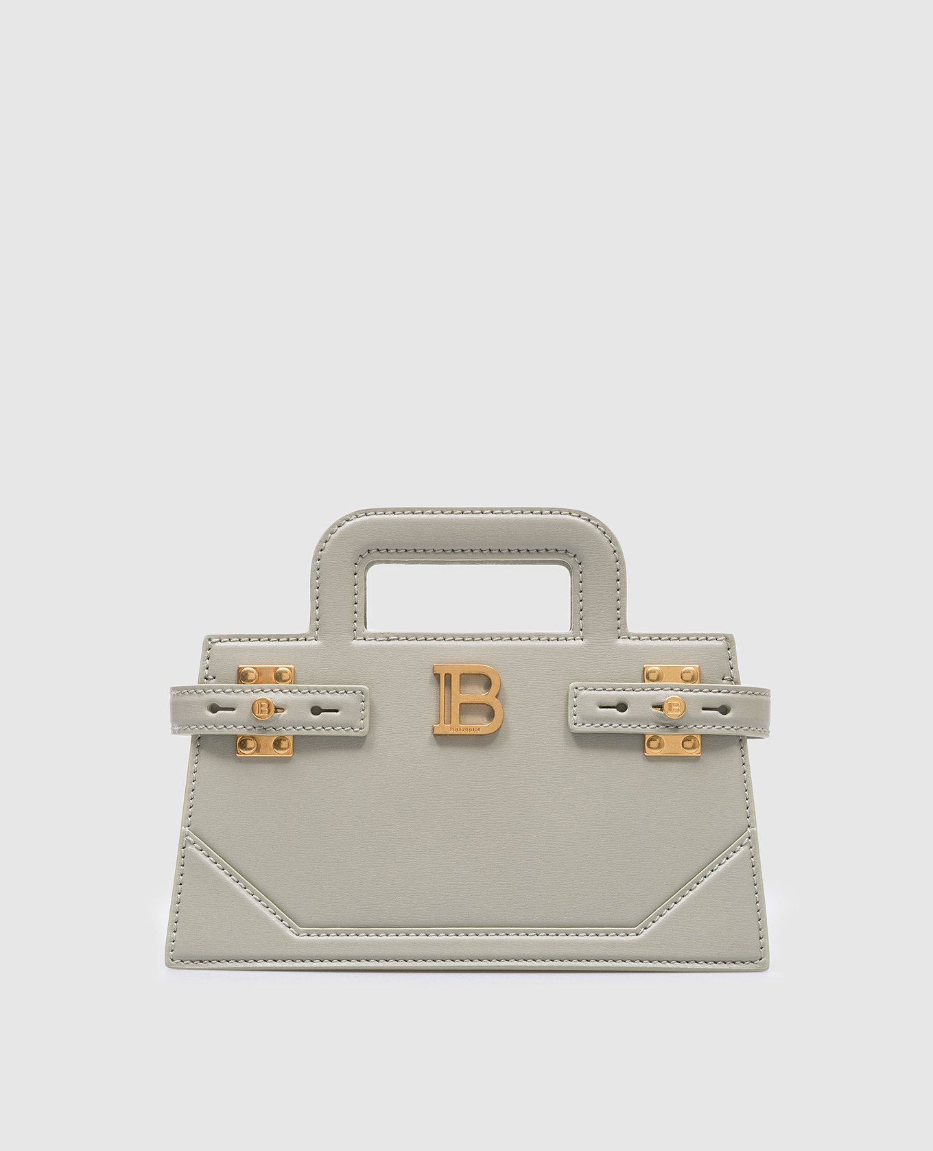 

B-Buzz Top Handle Green Leather Bag Balmain