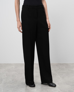 The Row Black straight pants made of wool 8016W3181