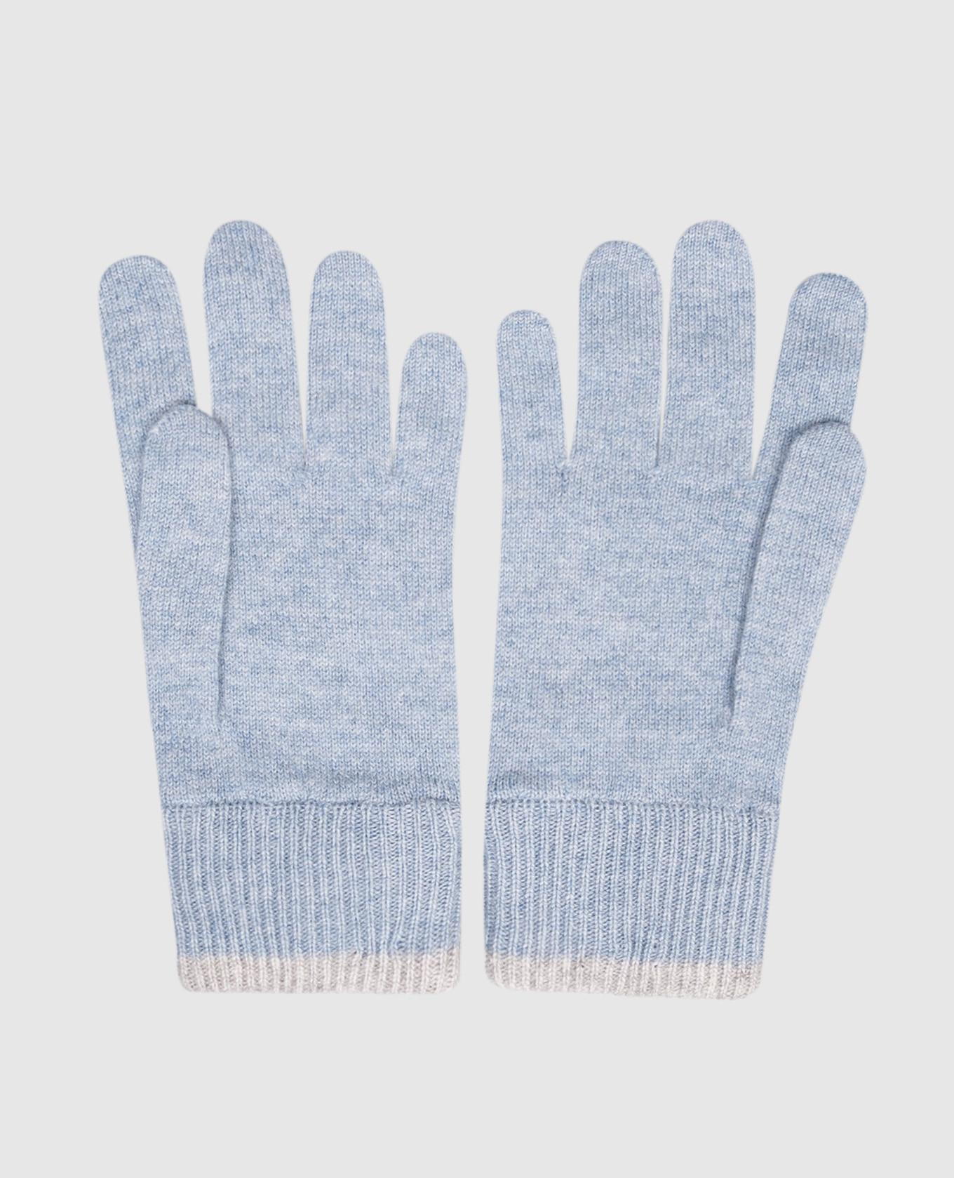 Children&#39;s blue cashmere gloves Brunello Cucinelli