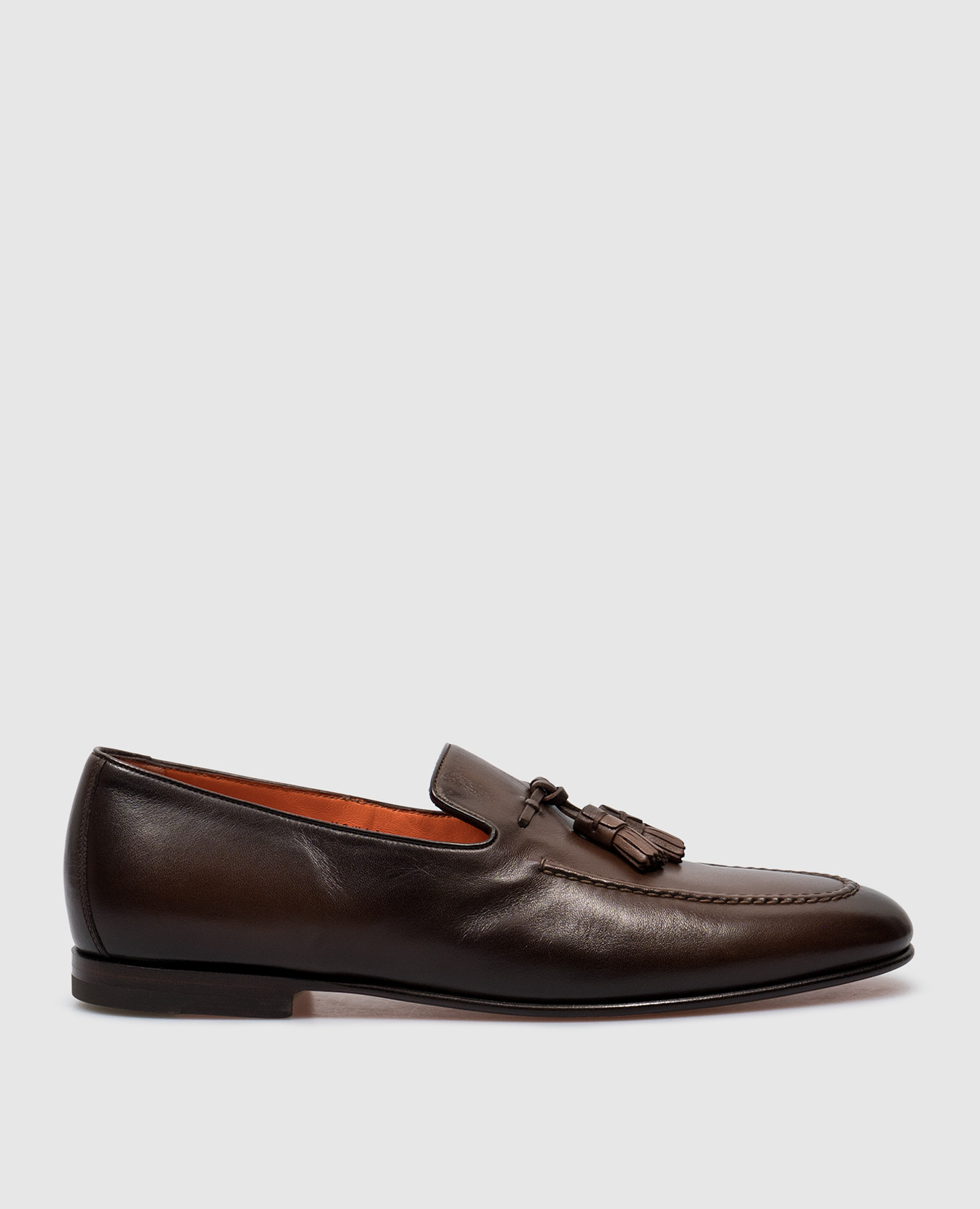 

Andrea brown leather loafers Santoni