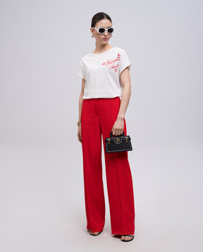 Balmain Lipstick white t-shirt EF0EG012BC99