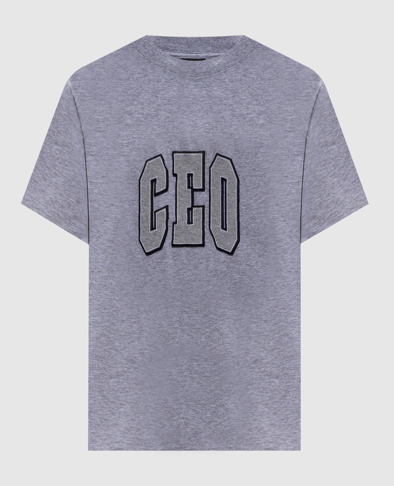 Tシャツ・カットソー BALENCIAGA FW25 'CEO Team Logo' T-shirt (826344TSVP3 1300) Ceo Team Logo Boxy T-shirt in Heather Grey | Balenciaga NL