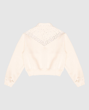 Versace Children's beige sports jacket with crystals 10207811A15112