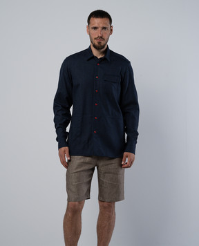 Kiton Blue shirt made of wool UMCBUBAK0627C